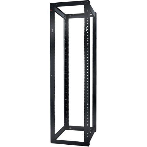 Schneider Electric NetShelter 4 Post Open Frame Rack 44U #12-24 Threaded Holes - For Networking - 44U Rack Height x 19" (482.60 mm) Rack Width - Floor Standing - Black - 909.09 kg Static/Stationary Weight Capacity - PuriLite