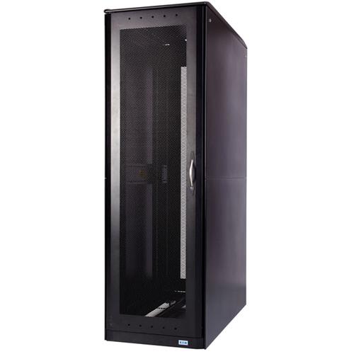 Eaton S-Series Rack: 42U, 24"W, 42"D With Side Panels - 42U Rack Height - Black - 907.18 kg Dynamic/Rolling Weight Capacity - 997.90 kg Static/Stationary Weight Capacity - PuriLite
