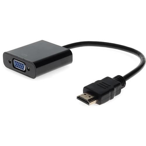 Add-On Computer AddOn HDMI to VGA Active Adapter Converter Cable - Male to Female - HDMI/VGA Video Cable for Video Device, Monitor, Projector - First End: 1 x HDMI Male Digital Audio/Video - Second End: 1 x HD-15 Female VGA - Black - PuriLite