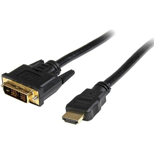 StarTech.com 10 ft HDMI® to DVI-D Cable - M/M - Connect an HDMI-enabled output device to a DVI-D display, or a DVI-D output device to an HDMI-capable display - 10ft HDMI to dvi - 10ft HD to DVI - HDMI to DVI Adapter - HDMI to DVI Converters - 10ft dvi-d - PuriLite