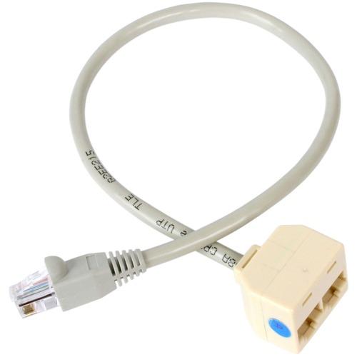StarTech.com StarTech.com 2-to-1 RJ45 Splitter Cable Adapter - Network splitter - RJ-45 (M) - RJ-45 (F) - RJ-45 Male - RJ-45 Female - PuriLite