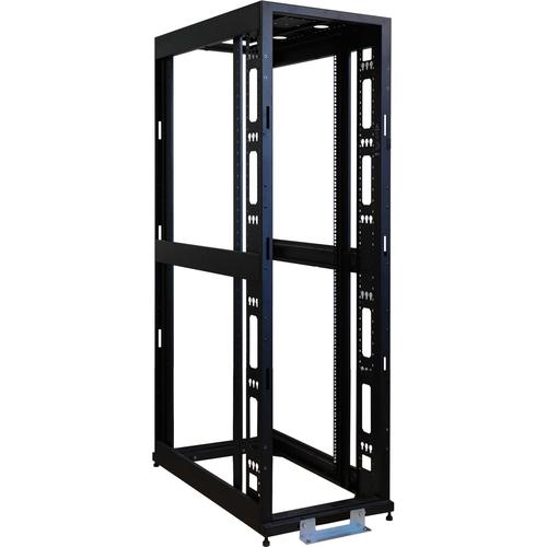 Tripp Lite 48U 4-Post SmartRack Premium Open Frame Rack - 48U Rack Height x 19" (482.60 mm) Rack Width - Black - 1020.58 kg Dynamic/Rolling Weight Capacity - 1360.78 kg Static/Stationary Weight Capacity - PuriLite