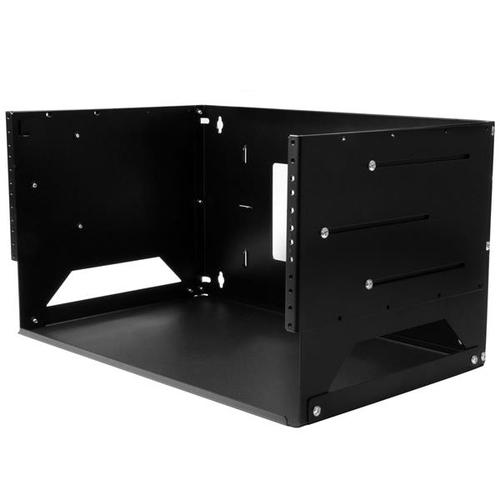 StarTech.com 4U Wallmount Server Rack with Built-in Shelf - Solid Steel - Adjustable Depth 12in to 18in - Mount your server, network and telecom devices to the wall, while storing your non-rackmountable equipment on the built-in shelf - Wall-mount rack - - PuriLite