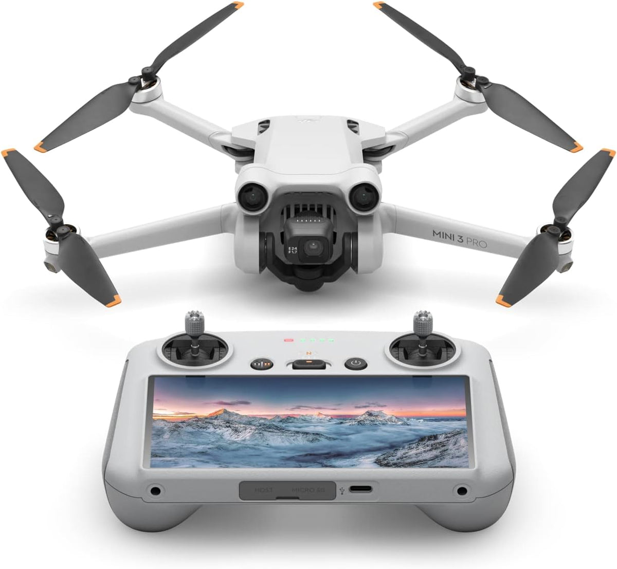 DJI Mini 3 Pro (DJI RC), Mini Drone with 4K Video, 48MP Photo, 34 Mins Flight Time, Less than 249 g, Obstacle Sensing, Return to Home, FAA Remote ID Compliant, Drone with Camera for Adults - PuriLite