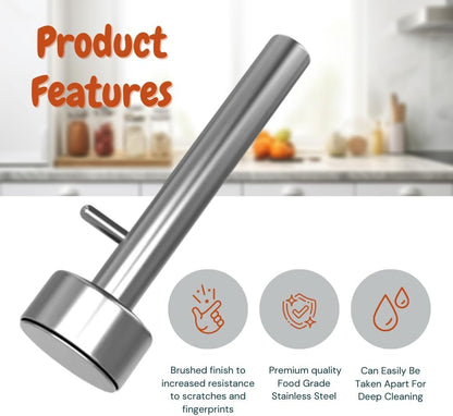 Falafel Maker Press Scoop Stainless Steel Premium Quality Professional Middle Eastern Kitchen Tool Meatball Mold 1.6 Inch (4.1 cm) Diameter - PuriLite
