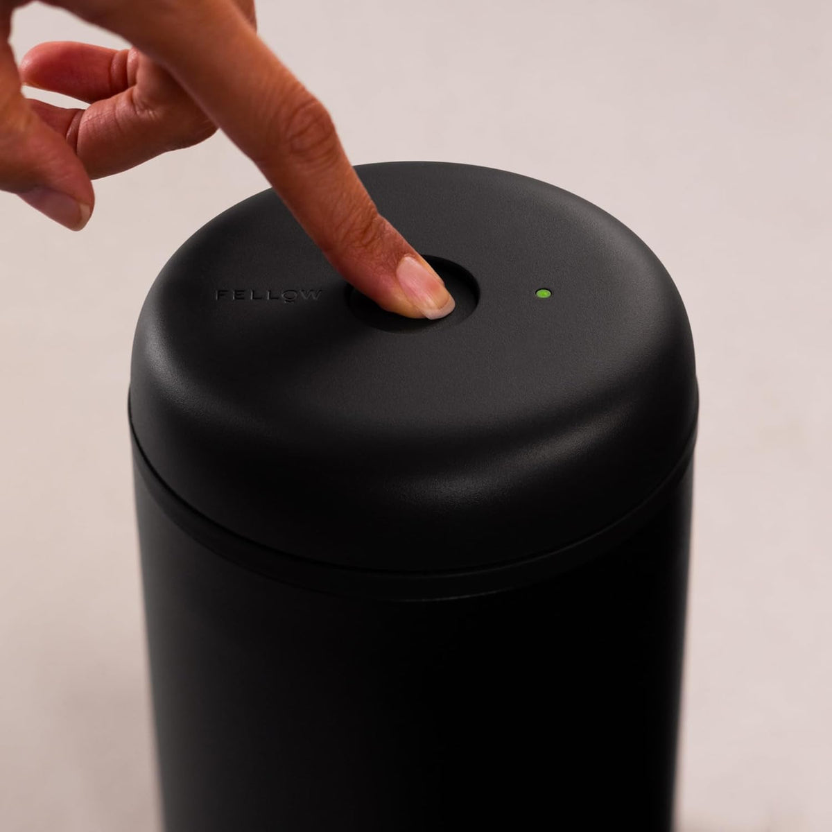 Fellow Atmos Electric Vacuum Canister & Storage Container - Airtight Coffee & Food Storage Containers - Coffee Containers - (Matte Black, 1.2 Liter) - PuriLite