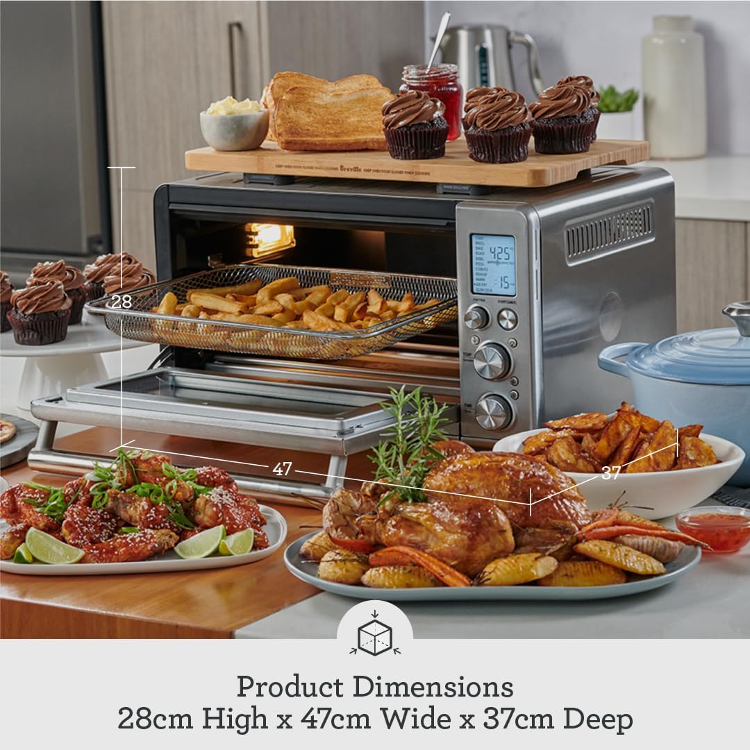 Breville the Smart Oven® Air Fryer, Convection Countertop Oven, Air Fryer Toaster Oven Combo, BOV860BSS, Brushed Stainless Steel - PuriLite