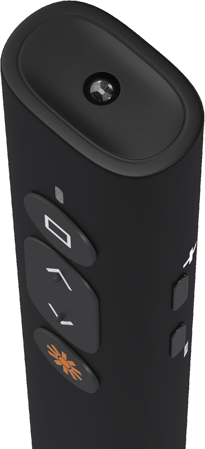 BzLine [Rechargeable] Presentation Clicker and Laser Pointer | Slide Advancer for Powerpoint, Google Slides | Long Range, USB & USB-C | Compatible with Mac/Windows | Volume Control - Built-in Battery - PuriLite
