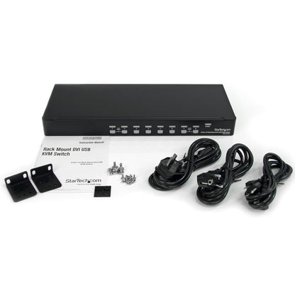 8 Port 1U Rackmount DVI USB KVM Switch - TAA - PuriLite