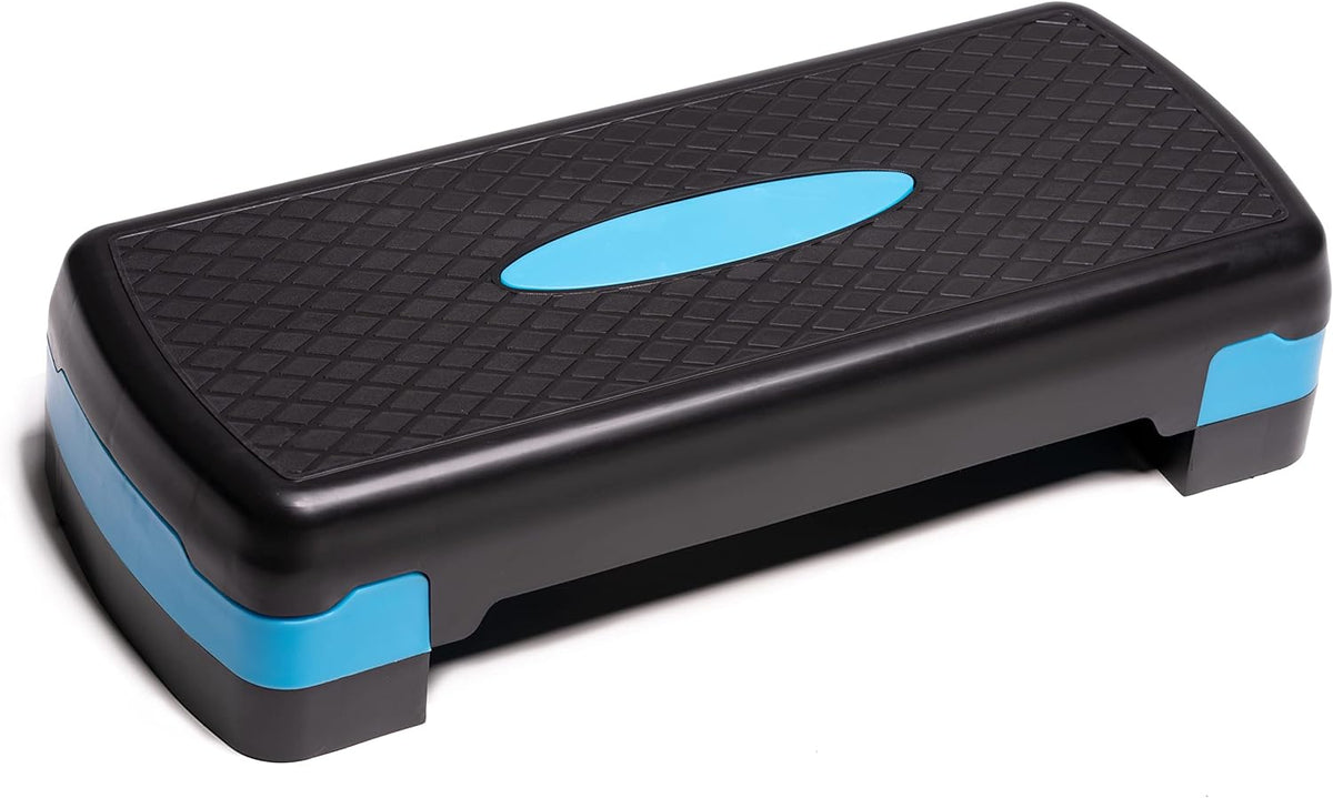 PRISP Adjustable Aerobic Stepper 68cm, 2 Levels (10/15cm - 4"/6") Exercise Step Platform for Home Gym and Fitness Training; 68 x 28cm - PuriLite