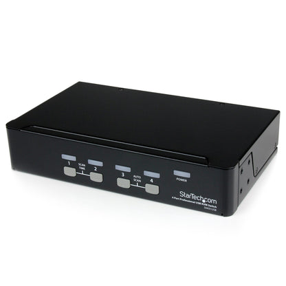 4 Port Professional VGA USB KVM Switch with Hub - TAA - PuriLite