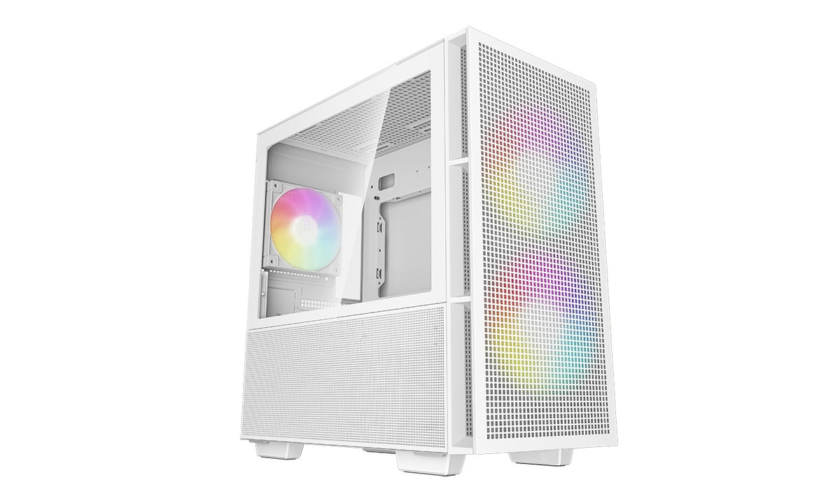 DeepCool Chassis R-CH360-WHAPE3-G-1 CH360 WH Tempered Glass Mini-ITX / Micro-ATX White - PuriLite