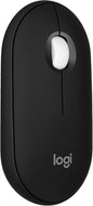 Logitech Pebble Mouse 2 M350s Slim Bluetooth Wireless Mouse, Portable, Lightweight, Customizable Button, Quiet Clicks, Easy-Switch for Windows, macOS, iPadOS, Android, Chrome OS - Black - PuriLite