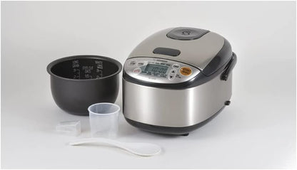 Zojirushi NS-LGC05XB Micom Rice Cooker & Warmer, 3-Cups (uncooked), Stainless Black - PuriLite