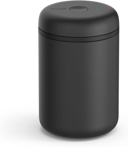 Fellow Atmos Electric Vacuum Canister & Storage Container - Airtight Coffee & Food Storage Containers - Coffee Containers - (Matte Black, 1.2 Liter) - PuriLite
