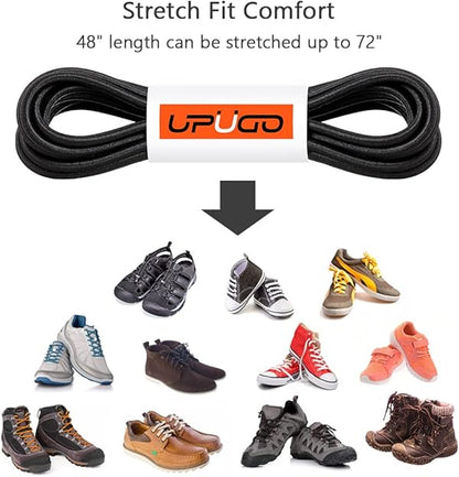 Elastic Shoe Laces, No Tie Shoe Laces Tieless for Kids, Adults, Elderly, One Size Fit All - PuriLite