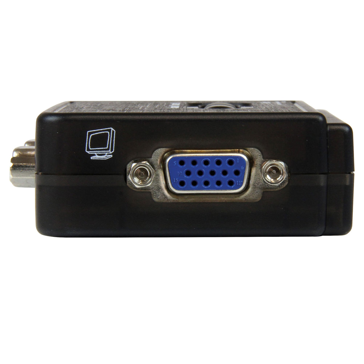 2 Port Black USB KVM Switch Kit with Audio and Cables - PuriLite