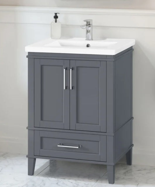 OVE Decors Navata 24 in. Vanity With White Ceramic Top - PuriLite
