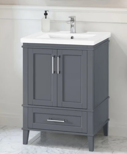 OVE Decors Navata 24 in. Vanity With White Ceramic Top - PuriLite