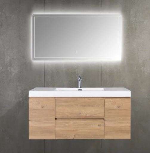 SERA 48 in. CAPRI Vanity with Glossy White Polymarble Countertop Item  1780214 - PuriLite