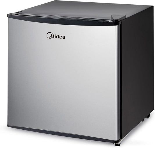 Midea WHS-65LSS1 Compact Refrigerator, 1.6 Cubic Feet Single Door Fridge, Mini Fridge for Office/Bedroom/Dorm/Living Room/Garage with Adjustable Legs, Black - PuriLite