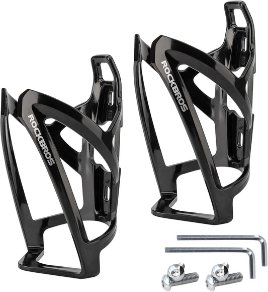 ROCKBROS Bike Water Bottle Holder Ultra-Light Bicycle Bottle Cages with Screws Tool, Universal Bike Cup Holder for Road MTB Mountain Bikes Cycling Accessories（2 Pack） - PuriLite