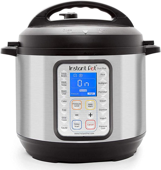 Instant Pot Duo Plus 6 Quart 9-in-1 Electric Pressure Cooker, Slow Cooker, Rice Cooker, Steamer, Sauté, Yogurt Maker, Warmer & Sterilizer, 15 One-Touch Programs,Stainless Steel/Black - PuriLite