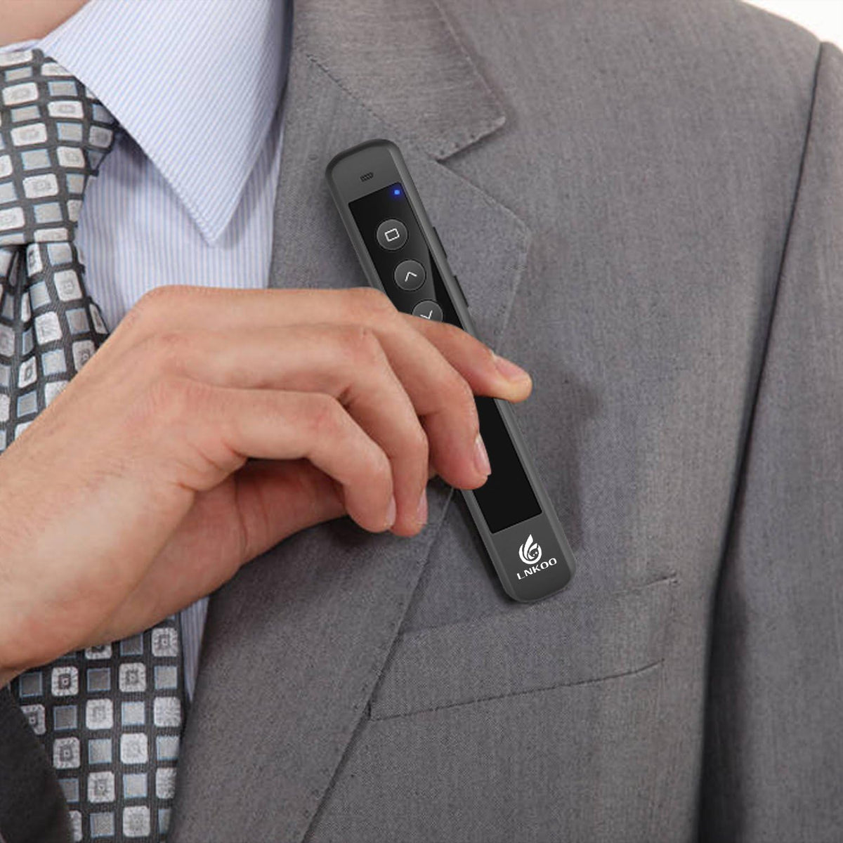 LNKOO Presentation Remote, RF 2.4GHz Wireless Presenter PowerPoint PPT Clicker Slides Advancer Remote Control Rechargeable Presenter Support Hyperlink - PuriLite