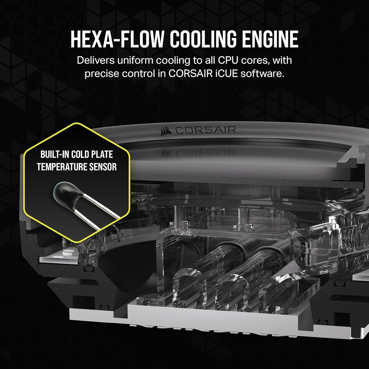 CORSAIR XC7 RGB Elite LCD CPU Water Block – 480×480 IPS LCD Display – 31 RGB LEDs – USB-C – Intel LGA 1700 & AMD AM5 – Custom Loop CPU Cooler - PuriLite