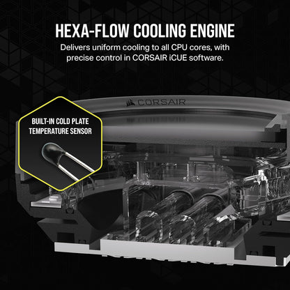 CORSAIR XC7 RGB Elite LCD CPU Water Block – 480×480 IPS LCD Display – 31 RGB LEDs – USB-C – Intel LGA 1700 & AMD AM5 – Custom Loop CPU Cooler - PuriLite