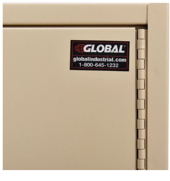Global Industrial™ Medical Security Cabinet w/Double Key Locks, 14"Wx3-1/8"Dx17-1/8"H, Beige - PuriLite