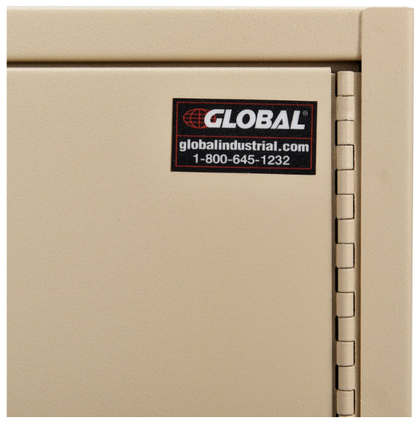 Global Industrial™ Medical Security Cabinet w/Double Key Locks, 14"Wx3-1/8"Dx17-1/8"H, Beige - PuriLite