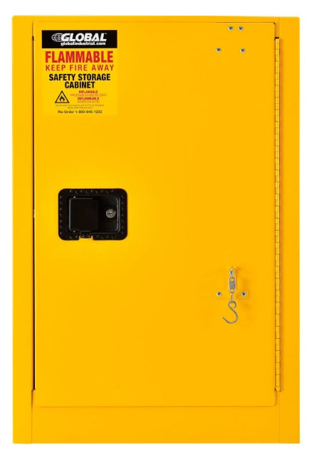 Global Industrial™ Flammable Cabinet, Self Close Single Door, 12 Gallon, 23"Wx18"Dx35"H - PuriLite