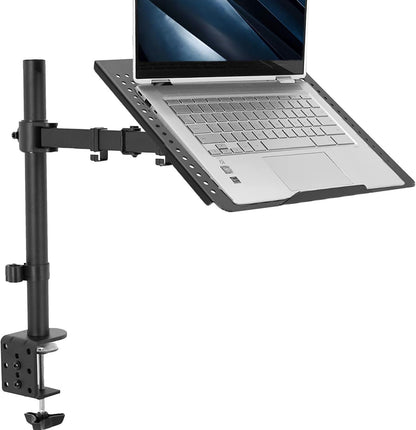 VIVO Single Laptop Notebook Desk Mount Stand, Fully Adjustable Extension with C-clamp, Fits up to 17 inch Laptops, Black, STAND-V001L - PuriLite