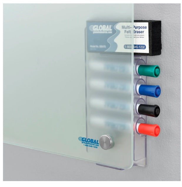 Global Industrial™ Frosted Glass Dry Erase Board, 60"W x 48"H - PuriLite
