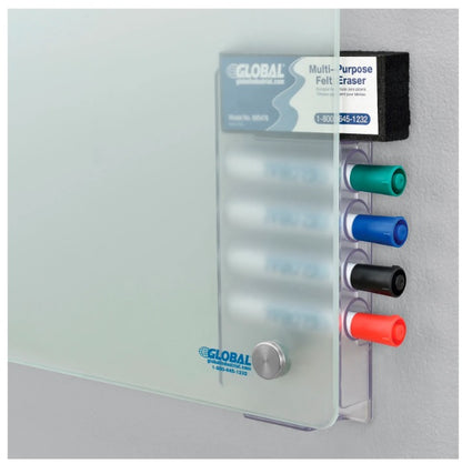 Global Industrial™ Frosted Glass Dry Erase Board, 60"W x 48"H - PuriLite