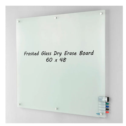 Global Industrial™ Frosted Glass Dry Erase Board, 60"W x 48"H - PuriLite