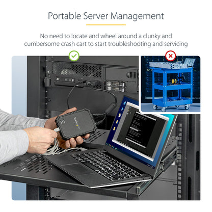 Laptop-to-Server KVM Console with Rugged Housing - TAA - PuriLite