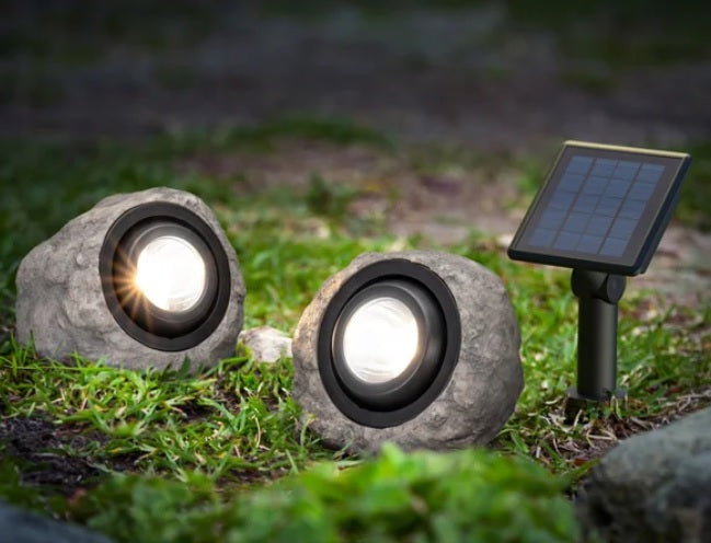 KODA Solar LED Rock Spotlights, 2-pack - PuriLite