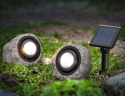 KODA Solar LED Rock Spotlights, 2-pack - PuriLite