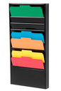 Global Industrial™ 10 Pockets - Medical Chart Hanging Wall File Holder - Black - PuriLite