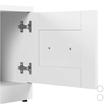 Bush Furniture Hampton Heights Hall Tree with Bench and Narrow Cabinets - PuriLite