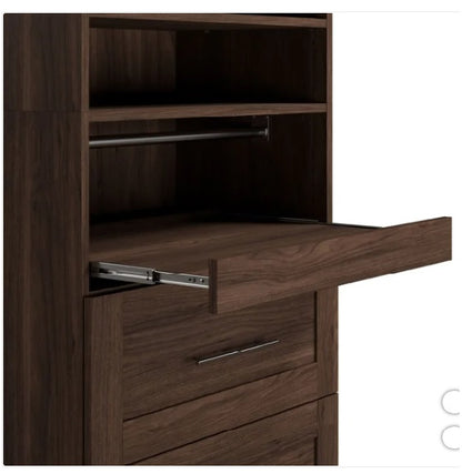 Bestar Boutique Queen Wall Bed 2-piece Set with Pull-out Shelf - PuriLite