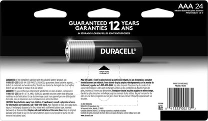 Duracell Coppertop AAA Batteries, 24 Count Pack Triple a Battery with Long-lasting Power, Alkaline AAA Battery for Household and Office Devices. Packaging may vary - PuriLite