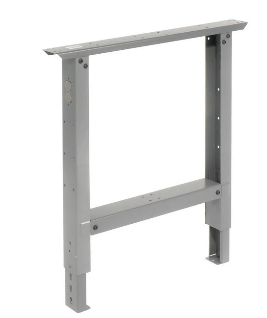 Global Industrial™ Adjustable Height Steel C-Channel Leg For Workbench, 30"D, Gray, Each - PuriLite