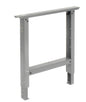 Global Industrial™ Adjustable Height Steel C-Channel Leg For Workbench, 30"D, Gray, Each - PuriLite