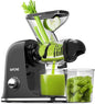 SiFENE Cold Press Juicer Machine, Compact Single Serve Slow Masticating Juicer, Vegetable and Fruit Juice Extractor Maker Squeezer, Easy to Clean, Non-BPA (Black) - PuriLite