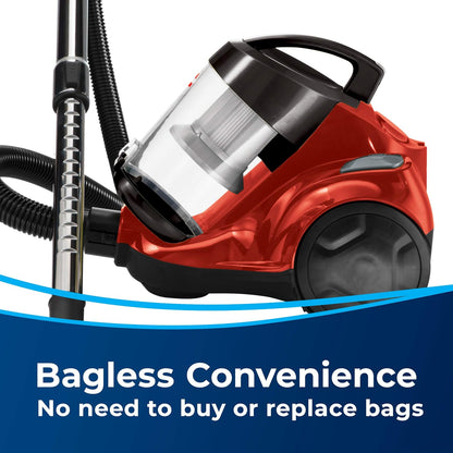 Bissell - Canister Vacuum Cleaner - Zing Bagless - Lightweight Compact - Straight Suction - Hard Floor and Low-Pile Carpet | 21565 - PuriLite