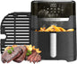 T-Fal Easy Fry Air Fryer & Grill 2 in1 XL Air Fryer, 4.2L Low Oil Healthy Air Fryer, Programmable digital touchscreen & nonstick basket, Digital recipe book (30 recipes) - PuriLite