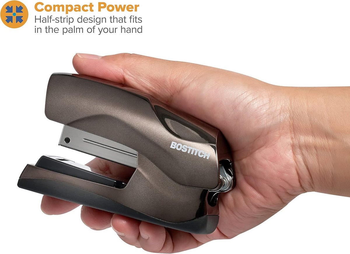 Bostitch Office Heavy Duty 40 Sheet Stapler, Small Stapler Size, Fits into The Palm of Your Hand, Black Chrome - PuriLite